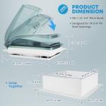 Kohree 14" RV Vent Fan 10 Speed Reversible: 12V Super Quiet RV Roof Vent Fan for Camper Trailer Bathroom, RV Exhaust Fan with Remote Control, Temperature & Rain Sensor, Removable Screen