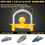 Universal Heavy-Duty Trailer Coupler Ball Lock