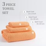 Oversized Microfiber Waffle Bath Towels Set
