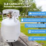 5lb Propane Tank Cylinder with Gauge for Camping