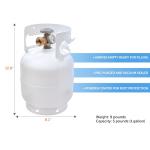 5lb Propane Tank Cylinder with Gauge for Camping