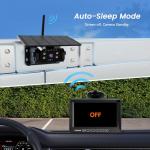 Wireless Backup Camera Solar, 7 Inch Magnetic RV Backup Camera Rechargeable Dual-Antenna IR Night Vision Rear View Camera 4 Channels 1080P HD Video Recording 150° Wide Angle Back up Camera for Truck