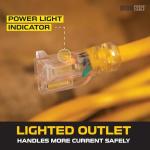 25 ft Lighted Heavy Duty Outdoor Extension Cord