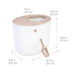 IRIS USA Large Round Entry Cat Litter Box