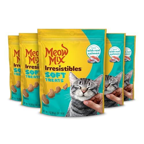 Meow Mix Salmon Soft Cat Treats, 5 Pouches
