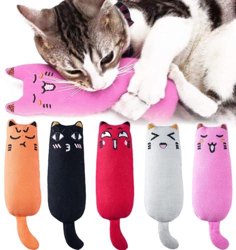 5-Pack Catnip Mice Toys for Chewing Fun