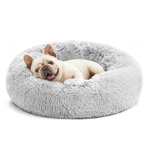Cozy Calming Cat Bed in Grey, 20in