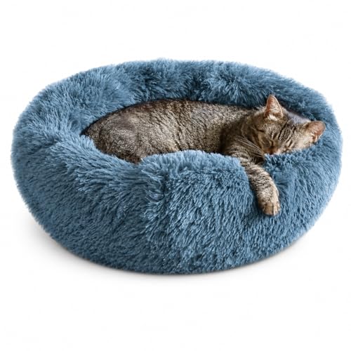 Fluffy Donut Cat Bed - Washable and Cozy