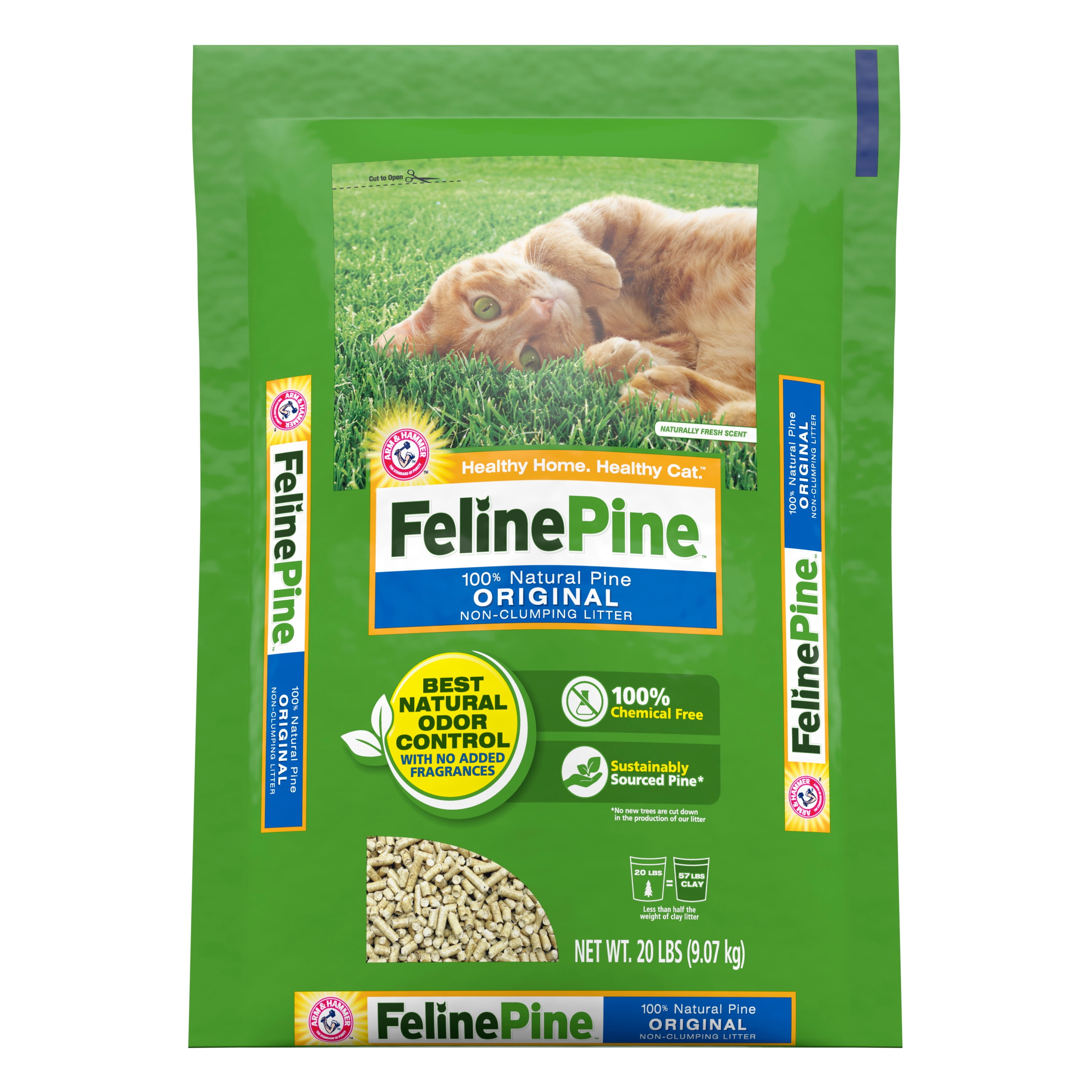 Feline Pine Original 100% Natural Cat Litter, 20lb
