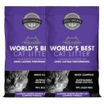 World's Best Cat Litter: Lavender Scented Clumping Formula, 14 lbs, 2 Pack