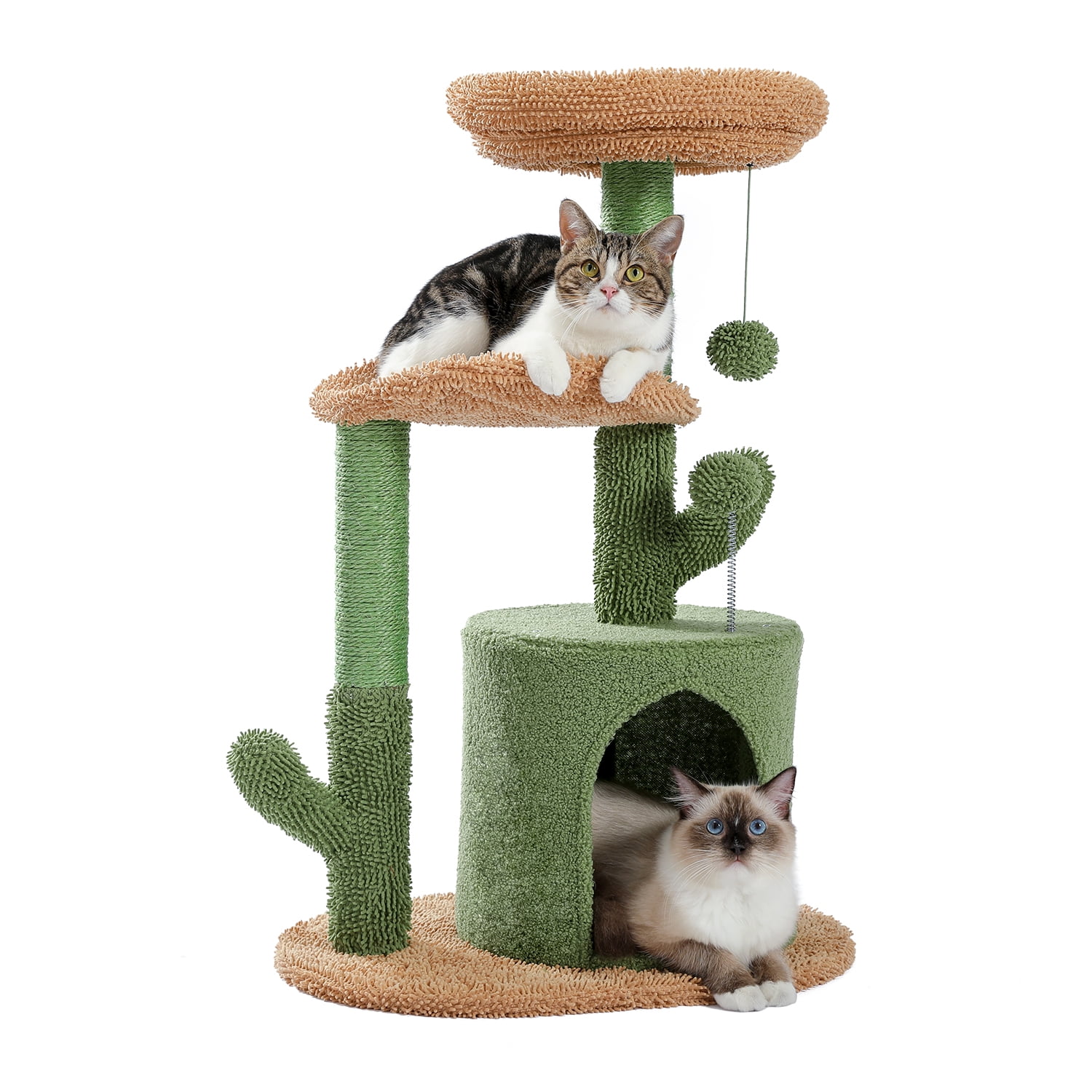 Cactus Cat Tree for Small Cats, Green