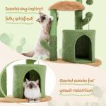 Cactus Cat Tree for Small Cats, Green