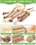 Catnip Chew Toys - 12 Natural Silvervine Sticks
