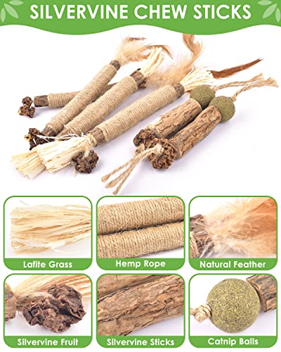 Catnip Chew Toys - 12 Natural Silvervine Sticks