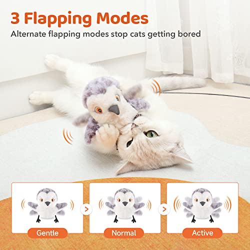 Potaroma Flapping Bird Cat Toys - Lifelike Sandpiper