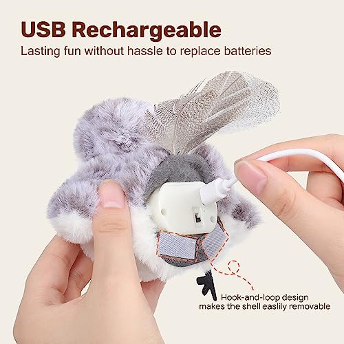 Potaroma Flapping Bird Cat Toys - Lifelike Sandpiper