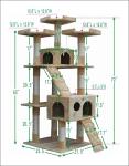 72" Premium Cat Tree with Scratching Posts & Condos