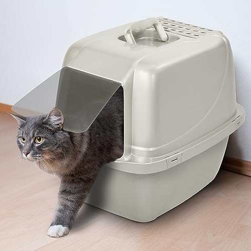 Hooded Cat Litter Box with Odor Control