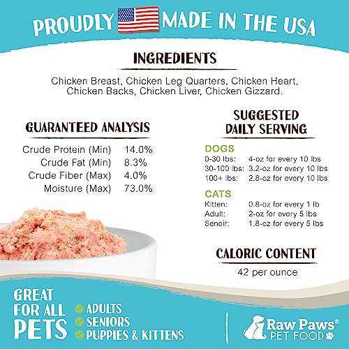 Raw Paws Chicken Blend Frozen Cat/Dog Food Rolls