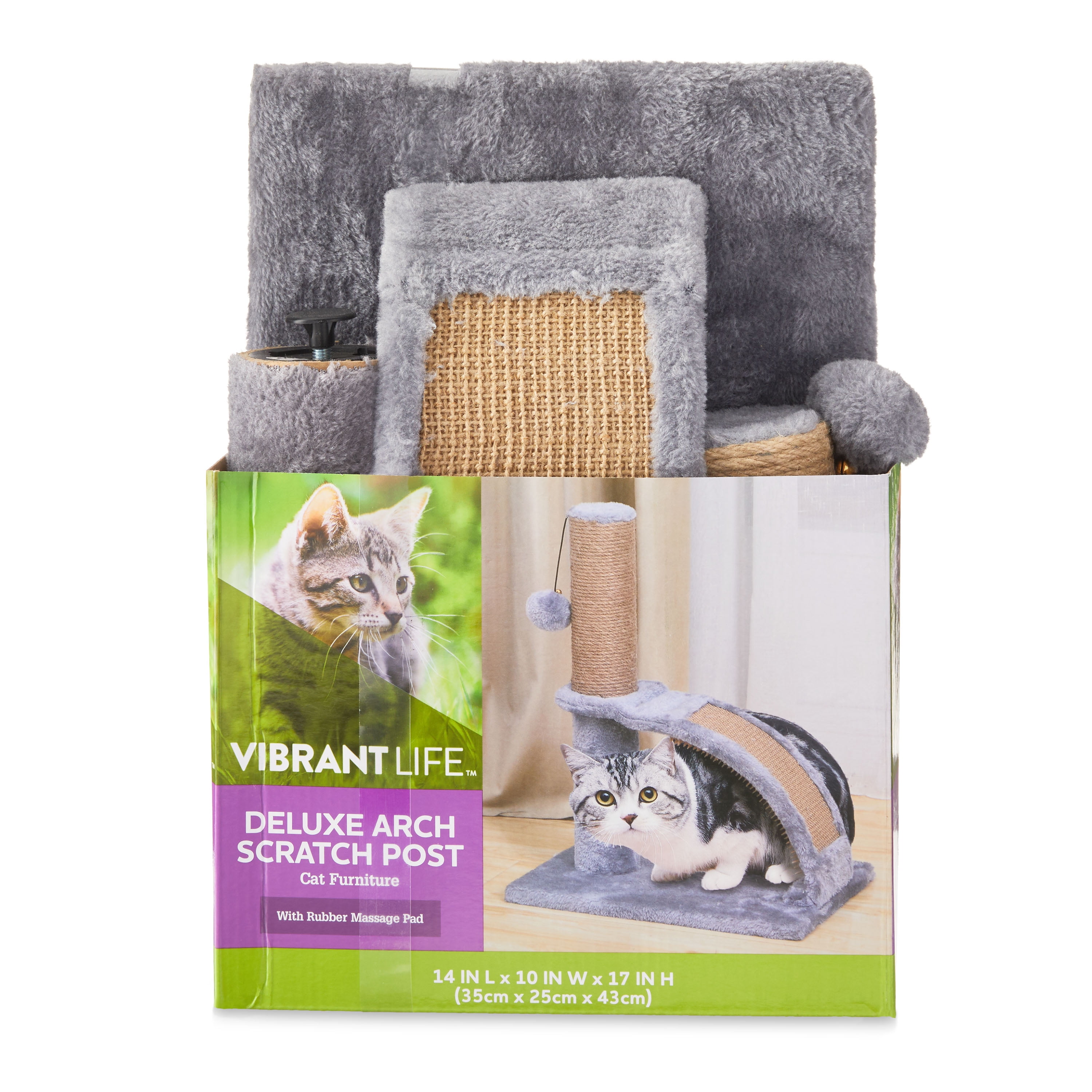 Jute Cat Scratching Post with Massager