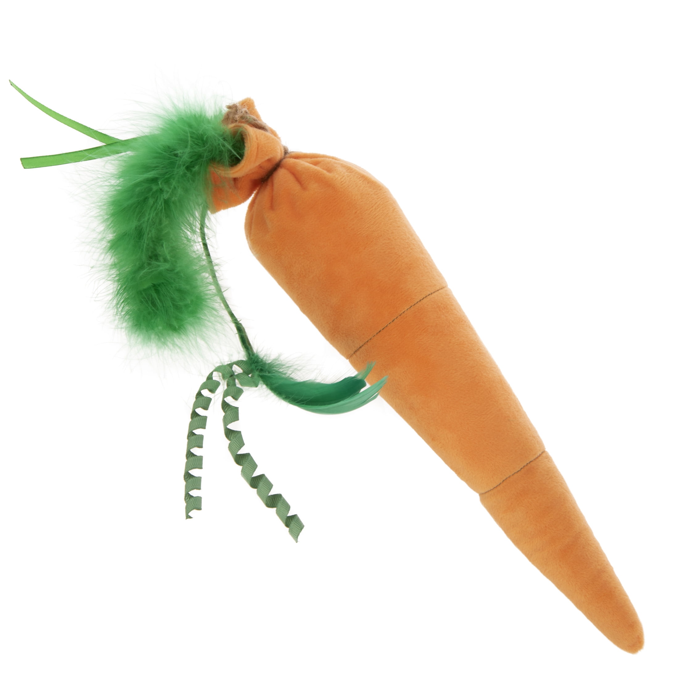 Large Plush Carrot Cat Toy with Catnip