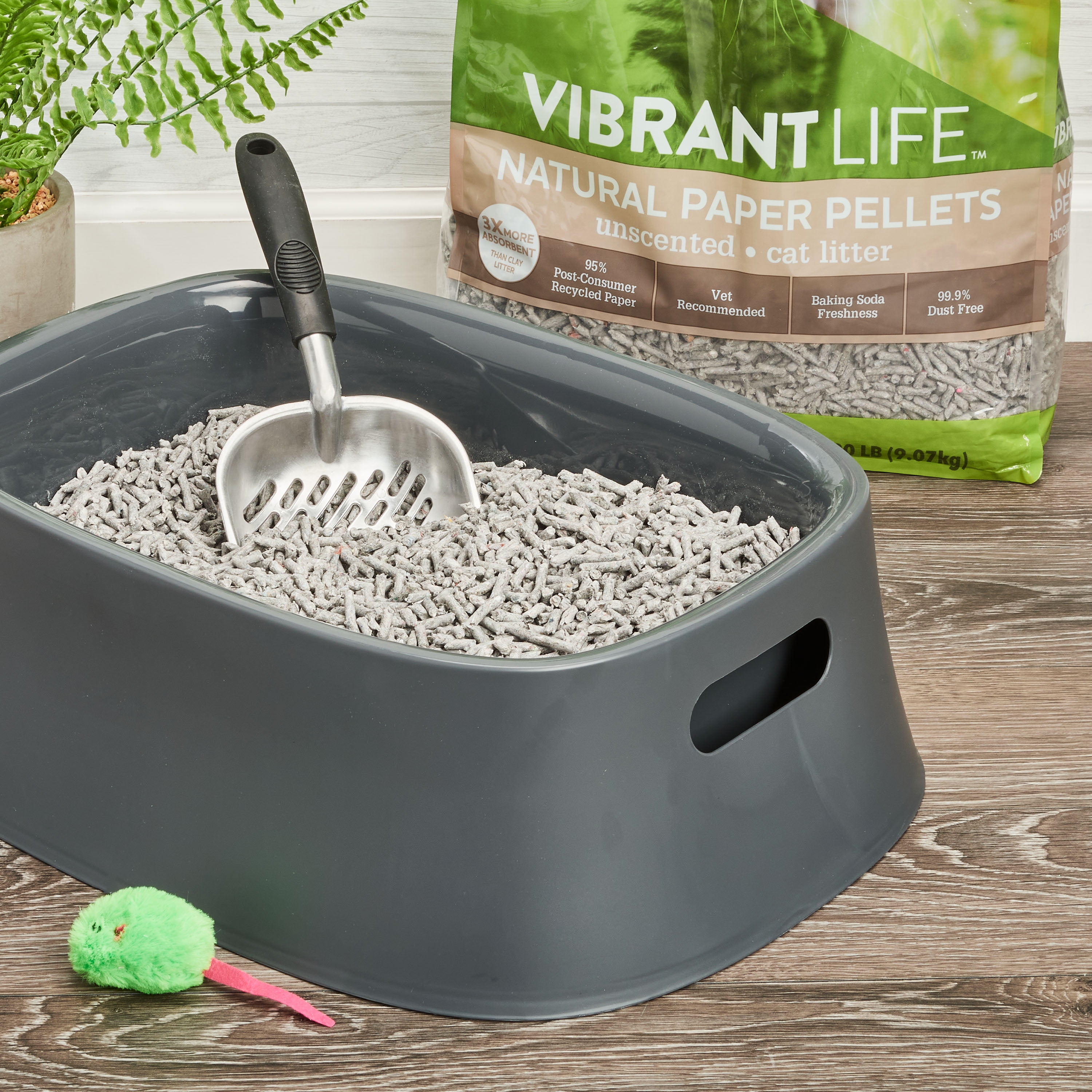Vibrant Life Natural Cat Litter Paper Pellets, 20 lb