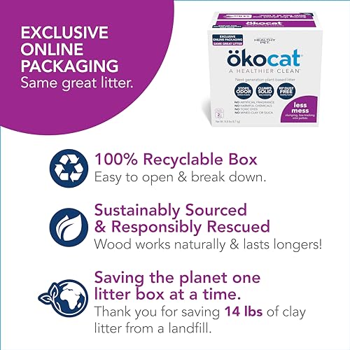 Natural Wood Clumping Cat Litter for Long-Hair Breeds