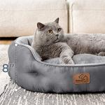 Round Grey Small Pet Bed for Cats and Dogs