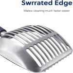 Heavy-Duty Metal Jumbo Cat Litter Scoop