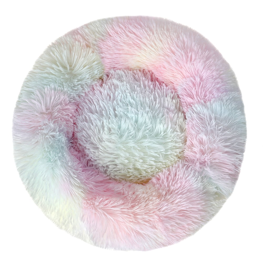 Cozy Round Donut Plush Bed for Cats & Dogs
