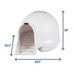 Booda Clean Step Cat Litter Box Dome - Pearl White