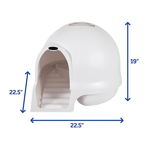Booda Clean Step Cat Litter Box Dome - Pearl White
