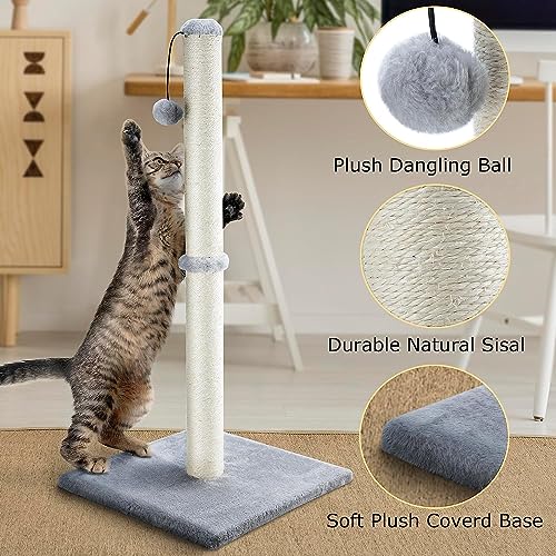 Tall Grey Scratching Post for Cats