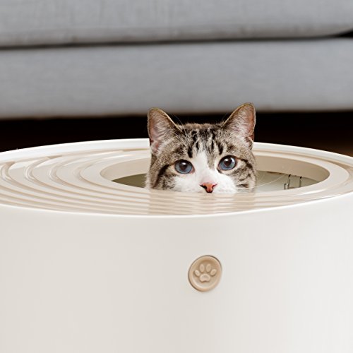 IRIS USA Large Round Entry Cat Litter Box