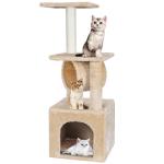 Beige Cat Tree Condo Scratching Post Tower
