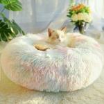 Cozy Round Donut Plush Bed for Cats & Dogs