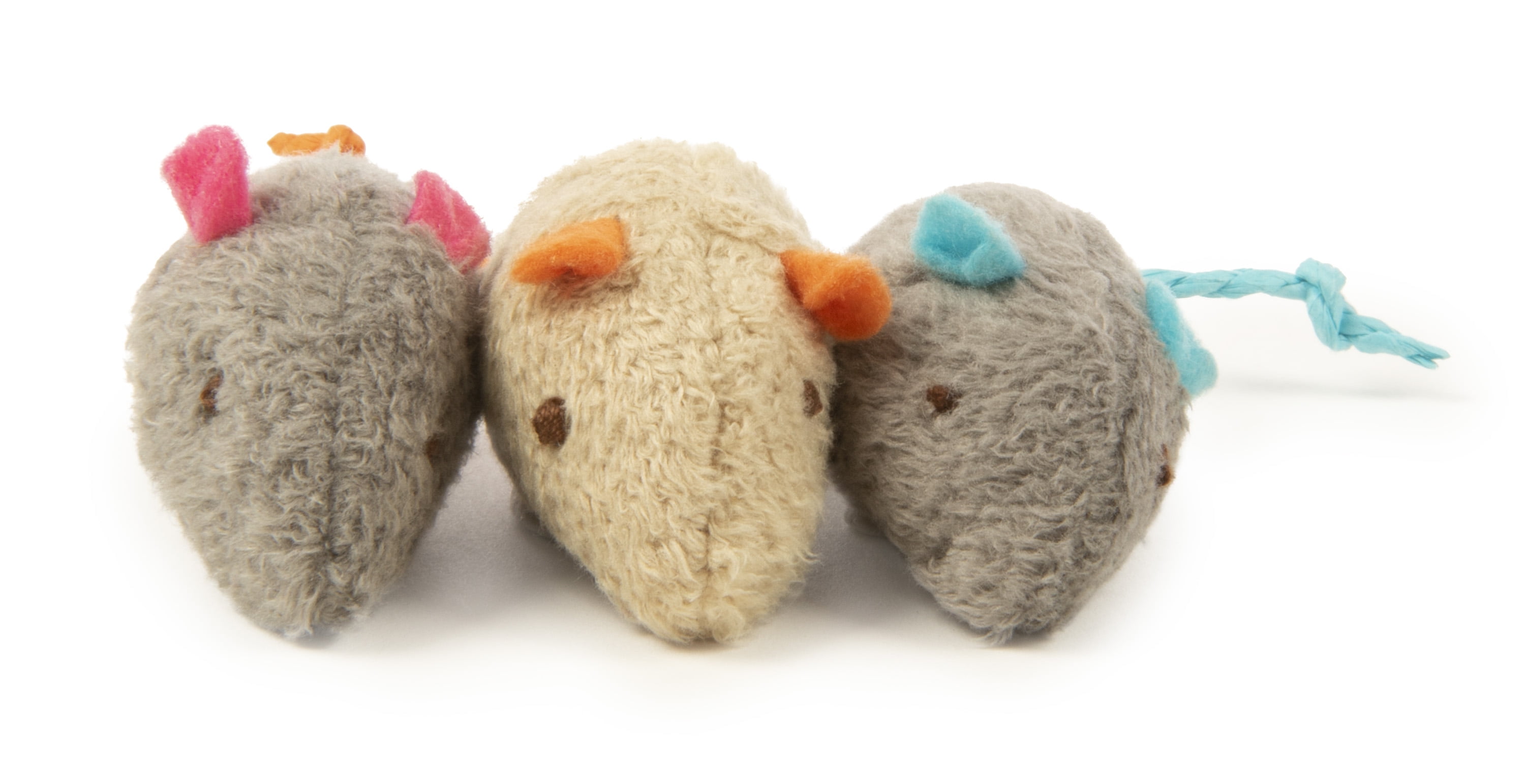 Set of 3 Catnip Mice Toys