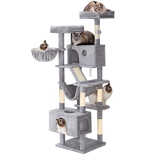 XL Cat Tree with Hammock, Scratching Posts & Caves