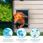 Weather-Proof Lifetime Dog House with Adjustable Vents