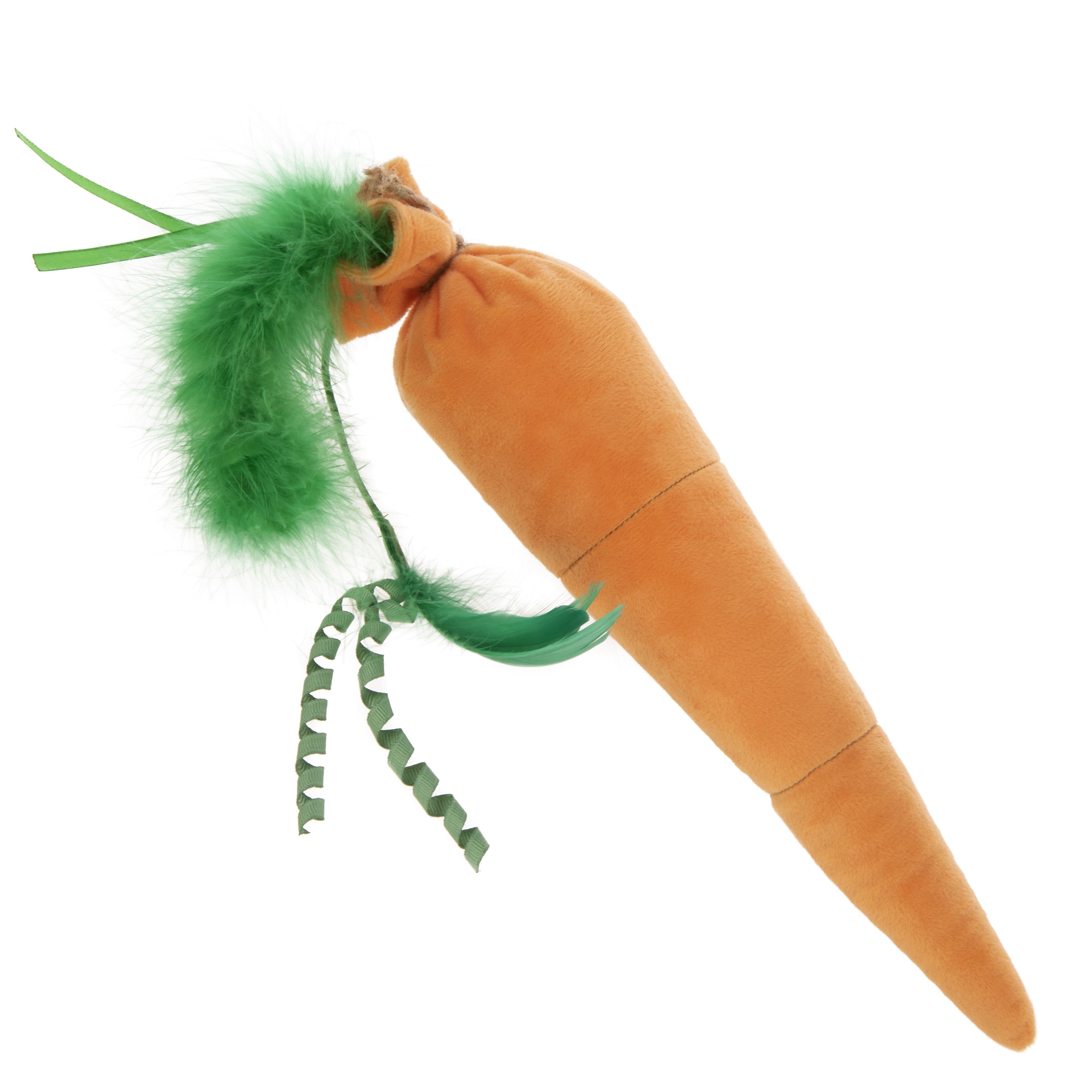 SmartyKat Jumbo Carrot Catnip Crinkle Toy