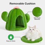 Cactus Cat House with Washable Cushion Pad