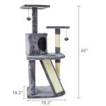 Gray Cat Tree with 5 Levels