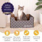 Durable Cardboard Cat Scratcher Box and Bed