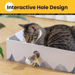 Large Interactive Cat Scratcher Box and Lounger