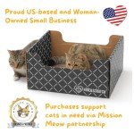 Durable Cardboard Cat Scratcher Box and Bed