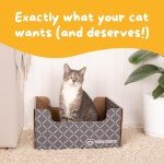 Durable Cardboard Cat Scratcher Box and Bed