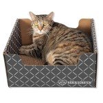 Durable Cardboard Cat Scratcher Box and Bed