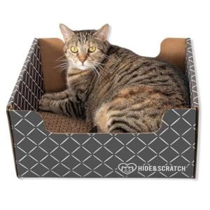 Durable Cardboard Cat Scratcher Box and Bed