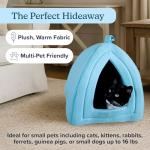 Petmaker Indoor Cat Bed Tent (Blue)