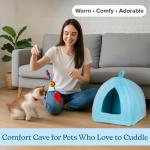 Petmaker Indoor Cat Bed Tent (Blue)